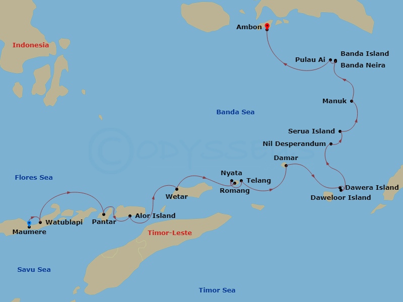 12-night Indonesia Limited Repositioning Cruise