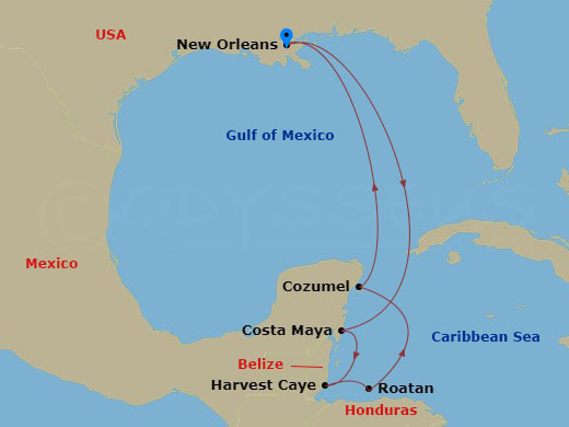 7-night Western Caribbean: Harvest Caye, Cozumel & Roatan Cruise