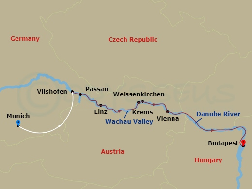 7-night Romantic Danube (Wine Cruise) With 2-nights Munich Pre-Cruise Cruise/Land Package