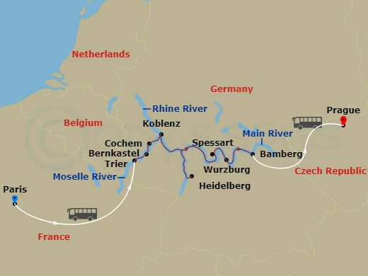 Itinerary map