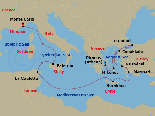 map of itinerary