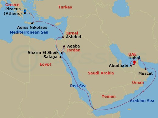 18-night Holy Land, Egypt & Arabia Cruise