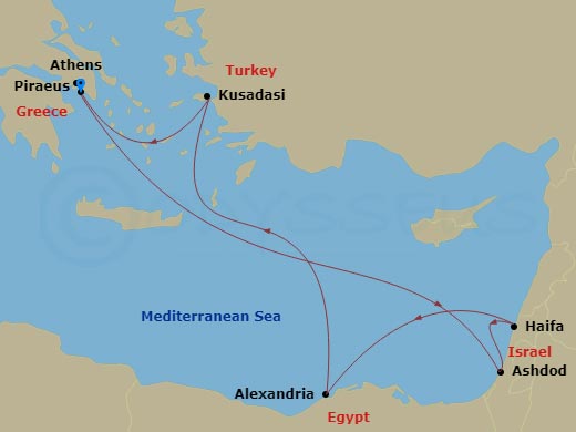 10-night Mediterranean, Israel & Egypt Cruise