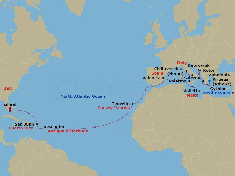 24-night Euro-Atlantic Explorer Voyage