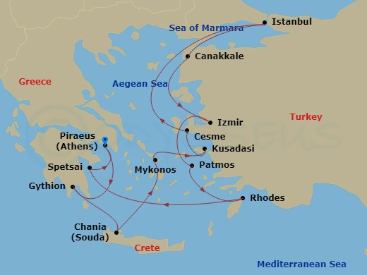 14-night Greek Isles, Ephesus & Turquoise Coast Cruise