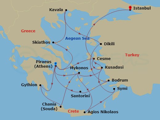 21-night Greek Isles, Ephesus & Aegean Treasures Cruise