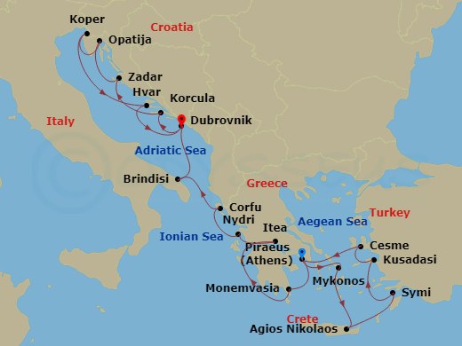 21-night Ephesus, Grecian Gems & Dalmatian Coast Cruise