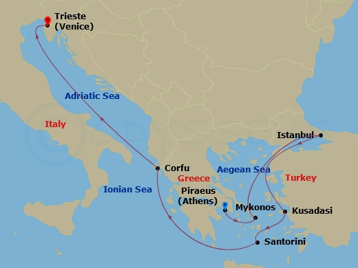 10-night Greece, Italy & Turkey Cruise