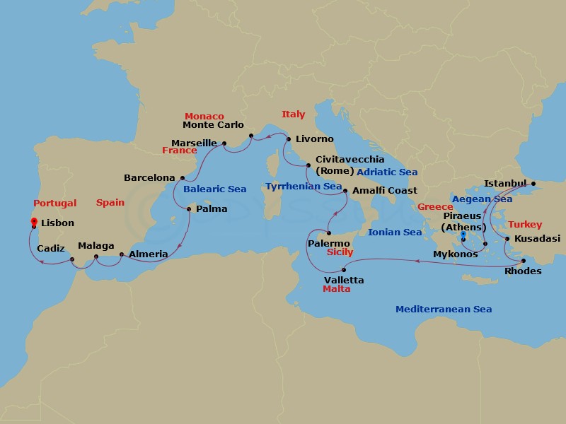 20-night Aegean & Iberian Magic Voyage
