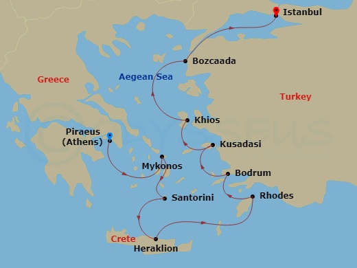 10-night Bridge to the Black Sea Voyage Itinerary Map