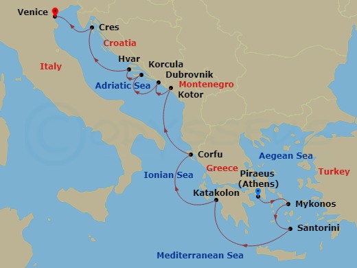 Itinerary map