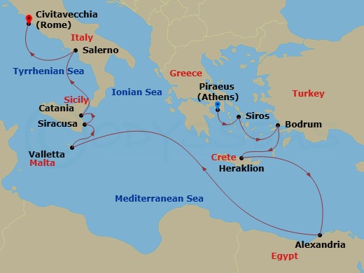 14-night Mediterranean Voyage: Greece, Egypt & Italy