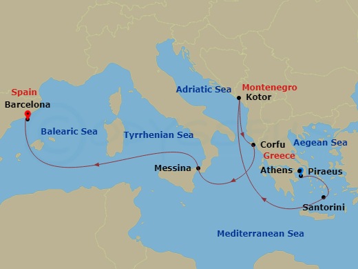 7-night Mediterranean With Greece & Italy Cruise