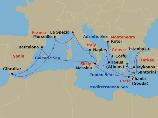 21-night The Best Of The Mediterranean Cruise