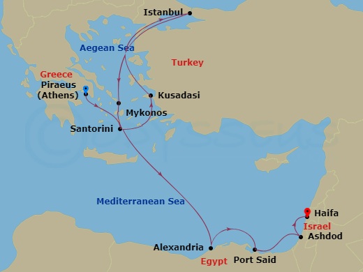 9-night Eastern Mediterranean Cruise