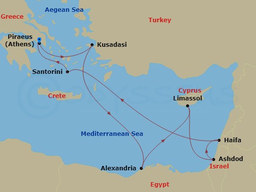 11-night Mediterranean, Israel & Egypt Cruise