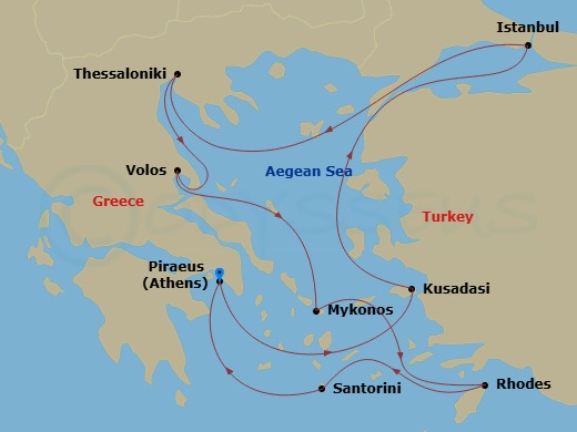 Itinerary map