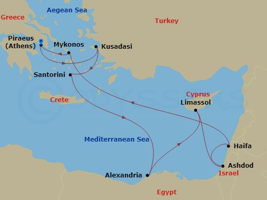 12-night Mediterranean, Israel & Egypt Cruise
