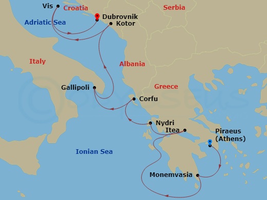 10-night Greece & Dalmatian Coast Treasures Cruise