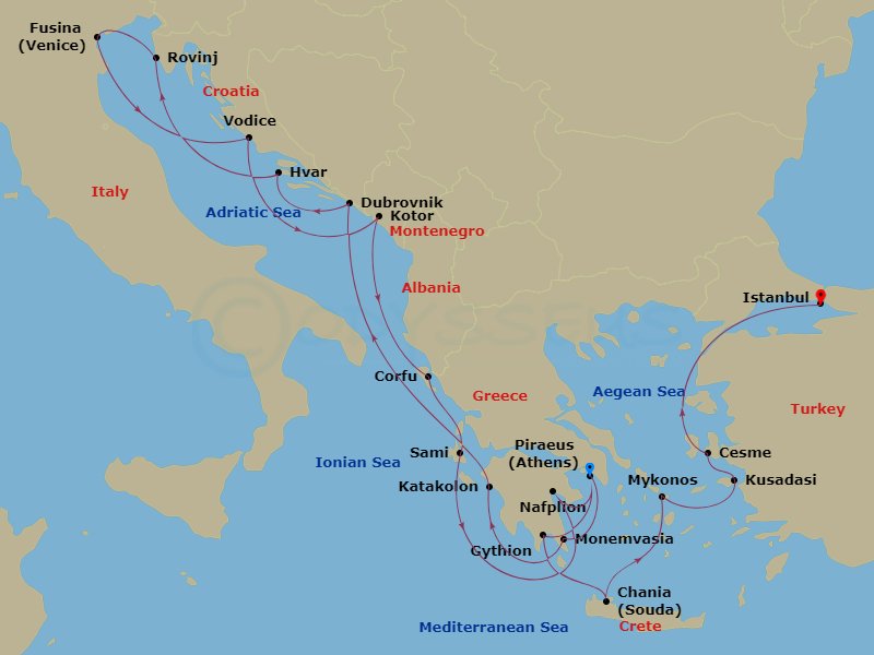 21-night Treasures Of The Adriatic & Ephesus Cruise
