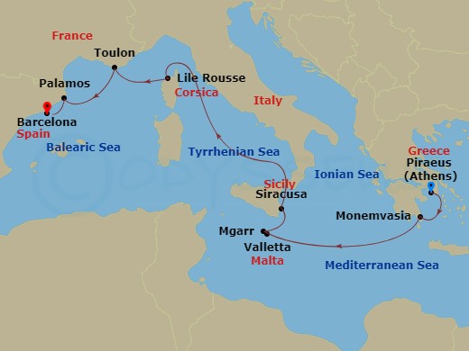 10-night Malta & French Riviera Cruise
