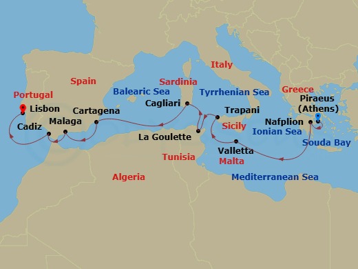 15-night Mediterranean Cruise