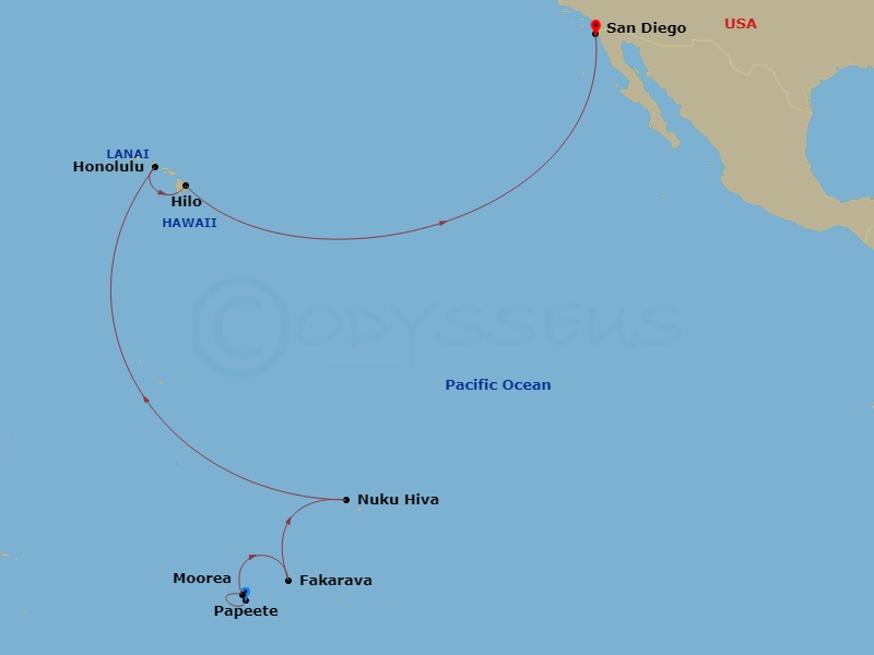 17-night Islands of the Pacific - 2025 World Cruise Segment