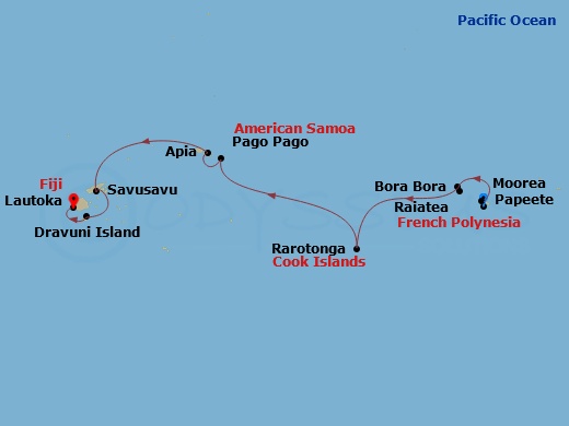 13-night South Pacific Cruise: Fiji & Somoa