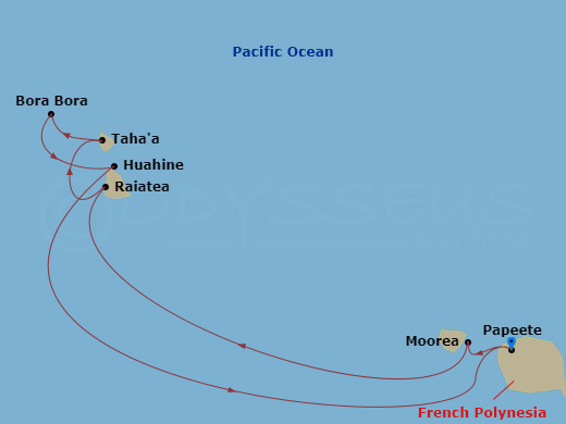 Itinerary map