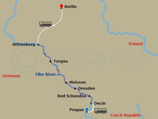 Itinerary map