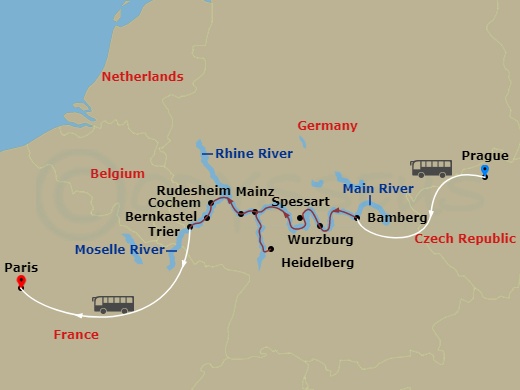 Itinerary map