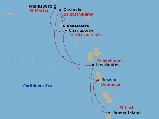 Itinerary map