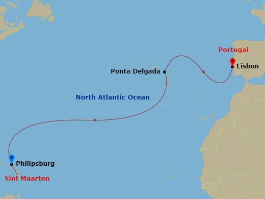 14-night Ocean Crossing and Ponta Delgada, Azores Cruise