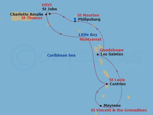 7-night Eastern and Southern Caribbean Cruise 
