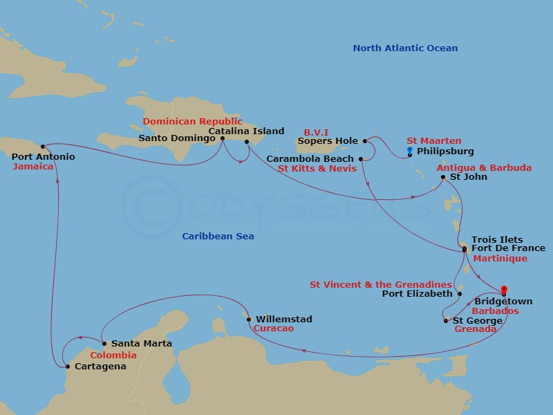 21-night Yachtsman's Caribbean Sea Jewels Cruise