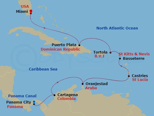 11-night Panama Canal-Panama City Cruise 