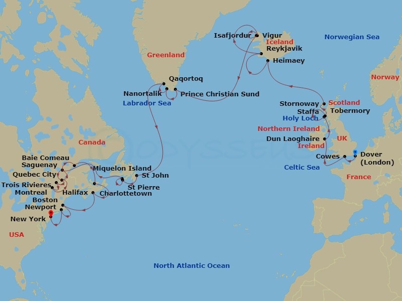 36-night Route Of The Vikings & Canada's Fall Foliage Cruise