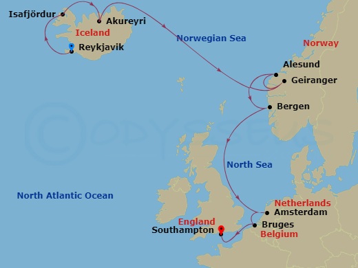 10-night Northern Europe: Iceland & Norway Cruise