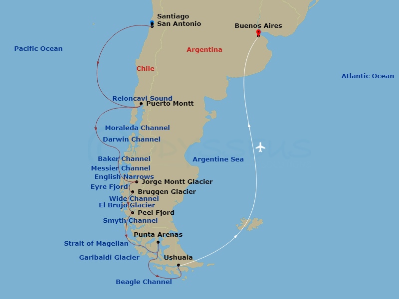 18-night Chilean Fjords & Antarctica Cruise