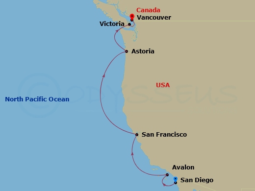 7-night Wine Country & Pacific Northwest Cruise