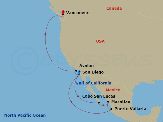 11-night Mexican Riviera & Pacific Coast Cruise
