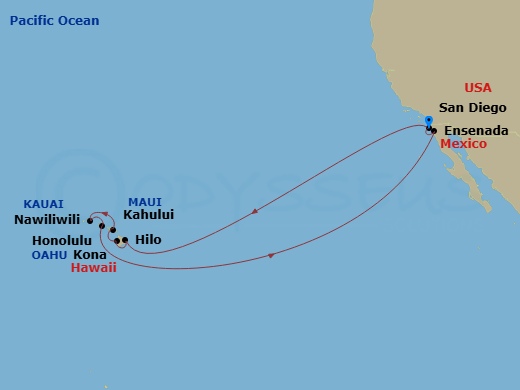 Itinerary map