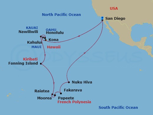 35-night Hawaii, Tahiti & Marquesas Cruise