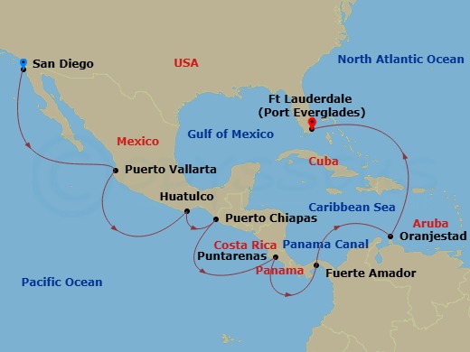 16-night Panama Canal Cruise - Ocean To Ocean