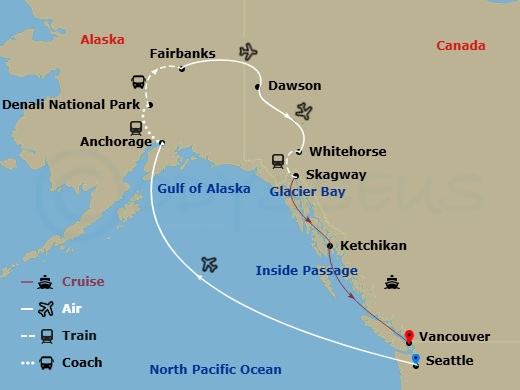 Itinerary map