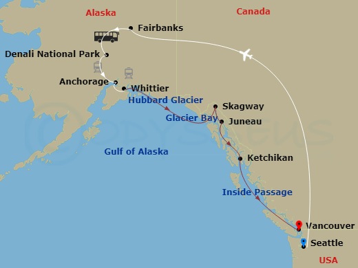 Itinerary map