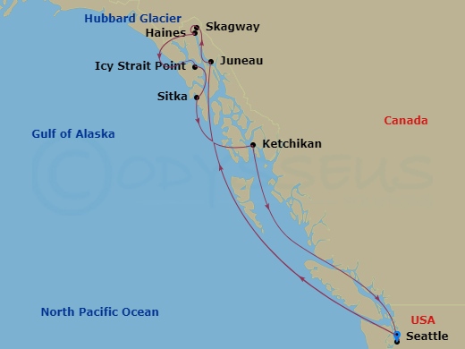 10-night Alaska: Hubbard Glacier, Skagway & Juneau Cruise