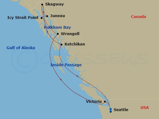 Itinerary map