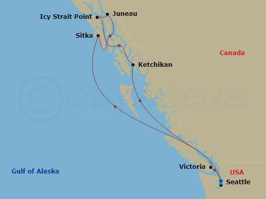 7-night Alaska:Juneau, Ketchikan, Sitka & Victoria Cruise