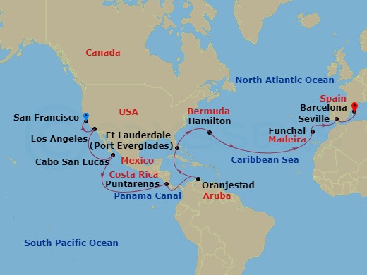 Panama Canal, Transatlantic Crossing